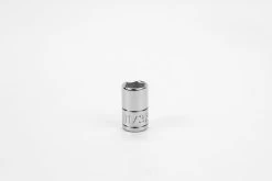 11/32" 1/4" Drive 6 Point Fractional Standard Chrome Socket