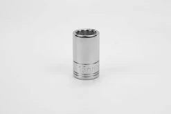 15 Mm 1/2" Drive 12 Point Metric Standard Chrome Socket