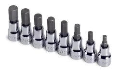 8 Piece 3/8" Drive Metric Hex Bit Socket Set