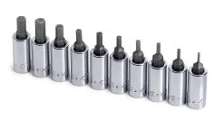 10 Piece 1/4" Drive Fractional Hex Bit Socket Set