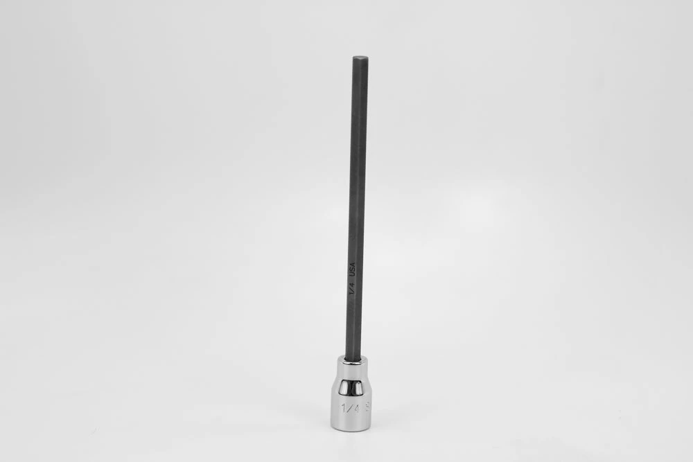 1/4" 3/8" Drive Long Hex Chrome Bit Socket 3 1/4" 3/8" Drive Long Hex Chrome Bit Socket