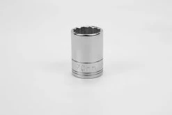 20 Mm 1/2" Drive 12 Point Metric Standard Chrome Socket