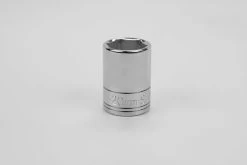 20 Mm 1/2" Drive 6 Point Metric Standard Chrome Socket
