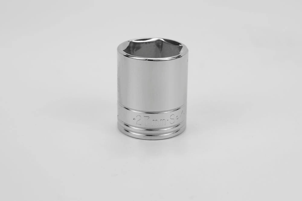 27 Mm 1/2" Drive 6 Point Metric Standard Chrome Socket 3 27 Mm 1/2" Drive 6 Point Metric Standard Chrome Socket