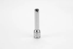 3/16" 1/4" Drive 6 Point Fractional Deep Chrome Socket
