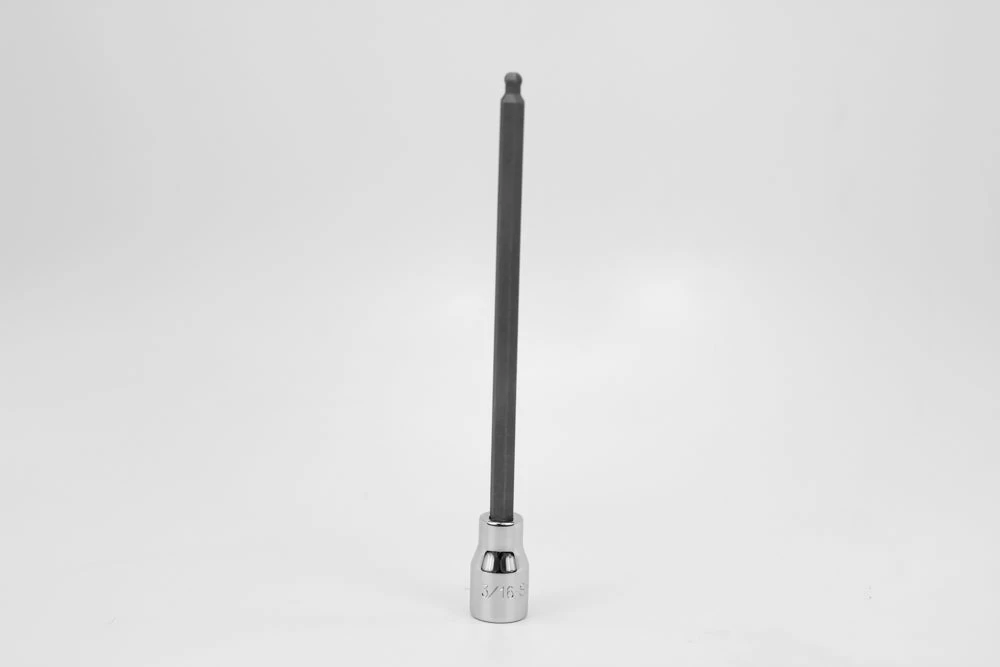 3/16" 3/8" Drive Long Ball Hex Chrome Bit Socket 3 3/16" 3/8" Drive Long Ball Hex Chrome Bit Socket