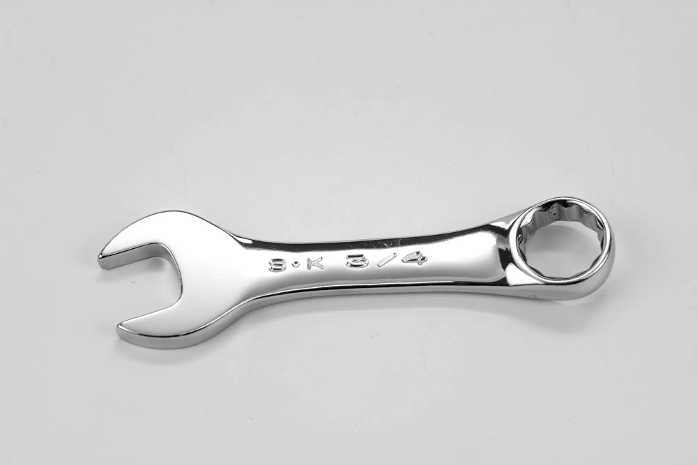 3/4" 12 Point Fractional Short Combination Chrome Wrench 3 3/4" 12 Point Fractional Short Combination Chrome Wrench