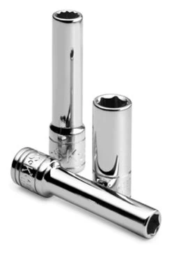 3/8" 1/2" Drive 12 Point Fractional Deep Chrome Socket