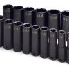 15 Piece 1/2" Drive 6 Point Fractional Deep Impact Socket Set -Sk Tools Usa, Llc Shop 4045 rev110722