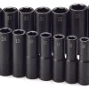 15 Piece 1/2" Drive 6 Point Metric Deep Impact Socket Set -Sk Tools Usa, Llc Shop 4048 rev110722