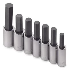 7 Piece 1/2" Drive Fractional Hex Bit Socket Set
