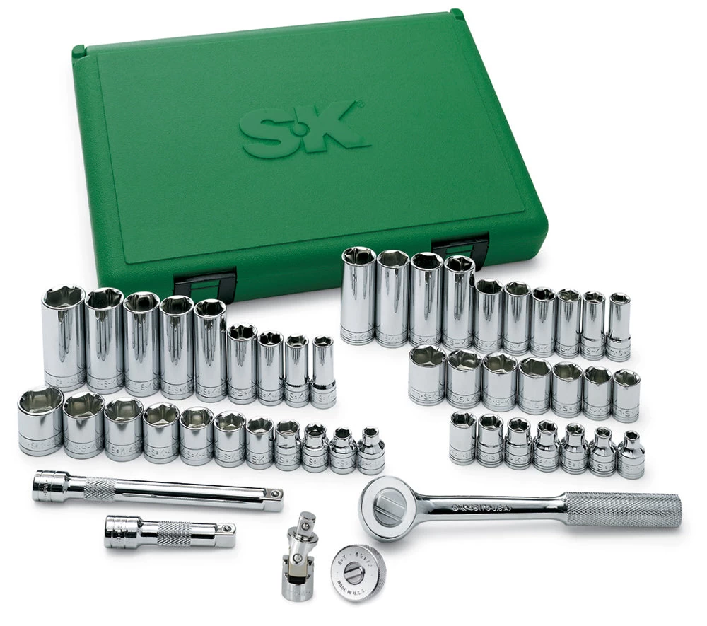 49 Piece 3/8" Drive 6 Pt Std And Deep SAE & Metric Socket Set 3 49 Piece 3/8" Drive 6 Pt Std And Deep SAE & Metric Socket Set