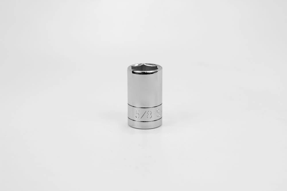 5/8" 1/2" Drive 6 Point Fractional Standard Chrome Socket 3 5/8" 1/2" Drive 6 Point Fractional Standard Chrome Socket