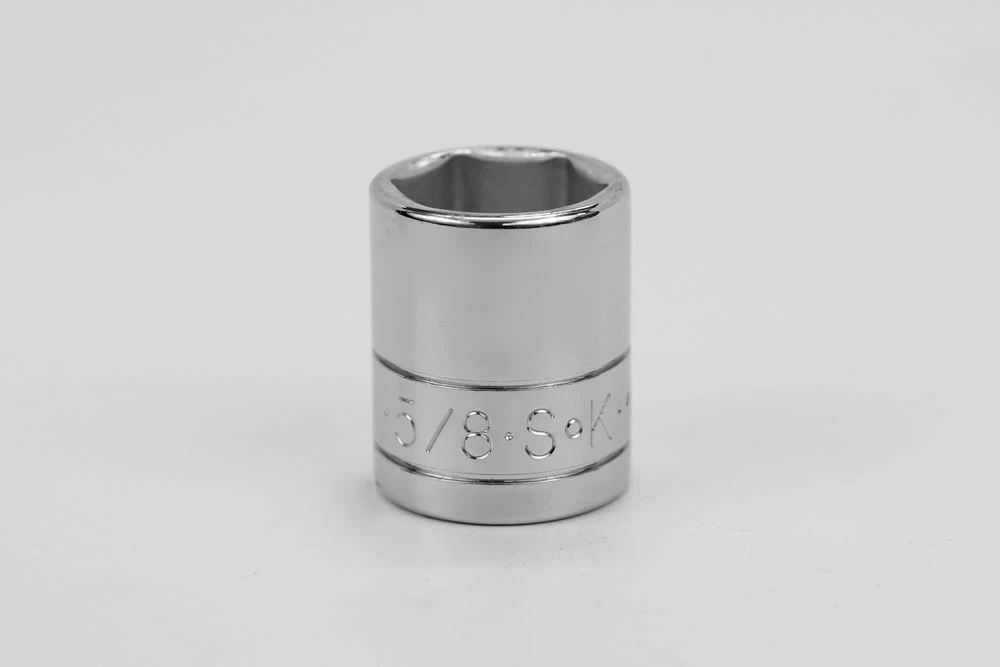 5/8" 3/8" Drive 6 Point Fractional Standard Chrome Socket 3 5/8" 3/8" Drive 6 Point Fractional Standard Chrome Socket