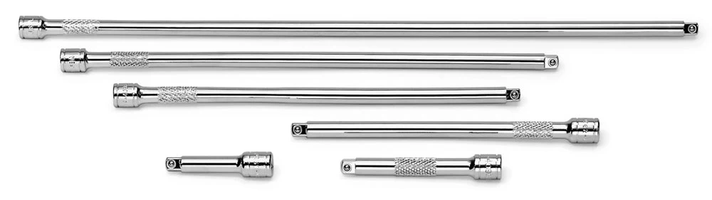 6 Piece 1/4" Drive Chrome Extension Set 3 6 Piece 1/4" Drive Chrome Extension Set