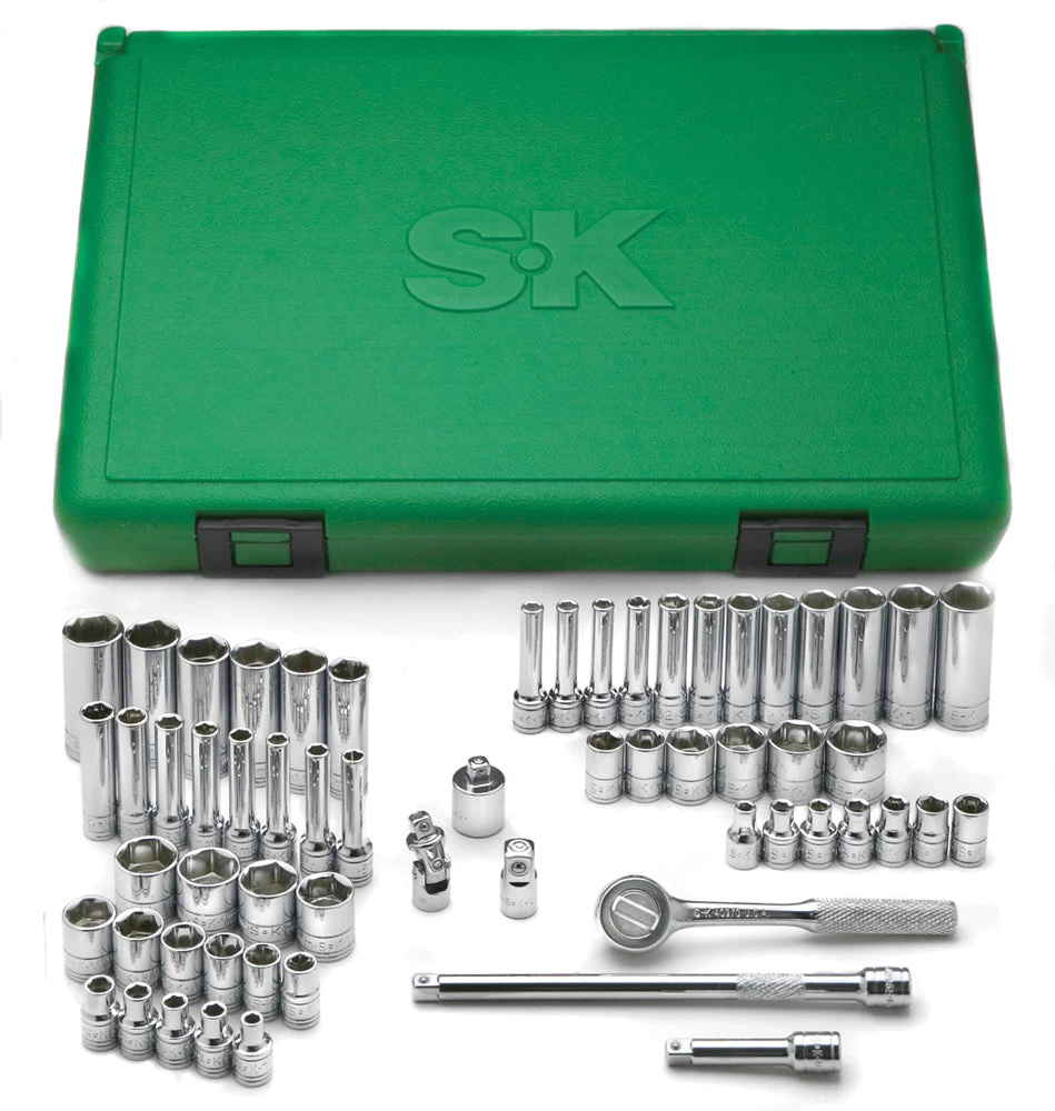 60 Pc 1/4" Drive 6 Pt Std And Deep SAE And Metric Socket Set 3 60 Pc 1/4" Drive 6 Pt Std And Deep SAE And Metric Socket Set