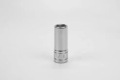 7/16" 3/8" Drive 6 Point Fractional Deep Chrome Socket