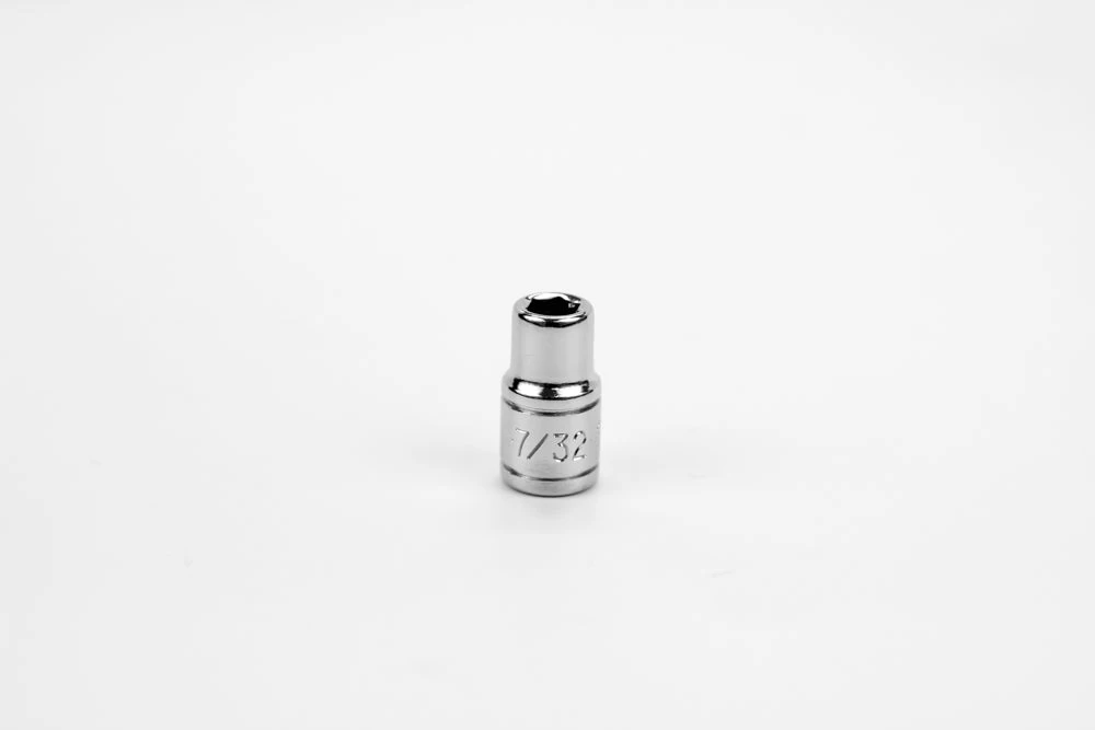 7/32" 1/4" Drive 6 Point Fractional Standard Chrome Socket 3 7/32" 1/4" Drive 6 Point Fractional Standard Chrome Socket