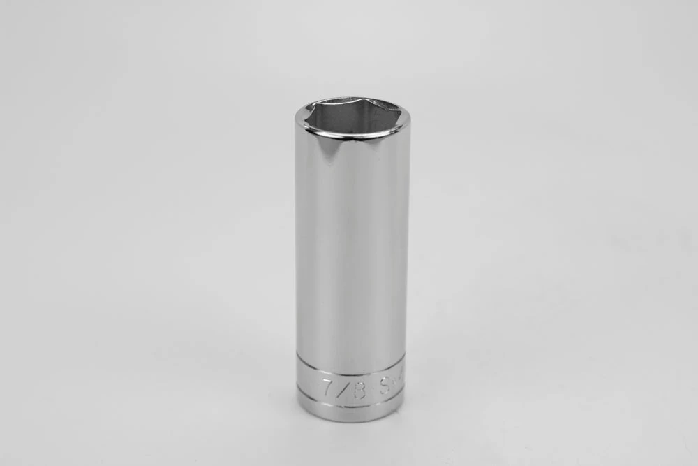 7/8" 1/2" Drive 6 Point Fractional Deep Chrome Socket 3 7/8" 1/2" Drive 6 Point Fractional Deep Chrome Socket
