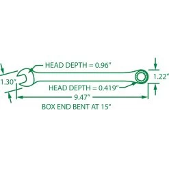 16 Mm X-Frame® 6pt Metric Combination Wrench -Sk Tools Usa, Llc Shop 80009 dimensions