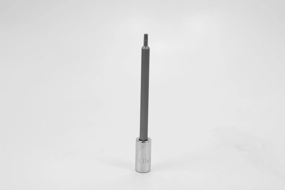 T15 1/4" Drive Long Torx Chrome Bit Socket 3 T15 1/4" Drive Long Torx Chrome Bit Socket
