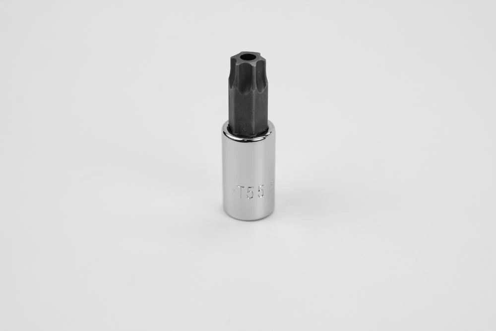 T55 3/8" Drive Tamper Proof Torx Chrome Bit Socket 3 T55 3/8" Drive Tamper Proof Torx Chrome Bit Socket